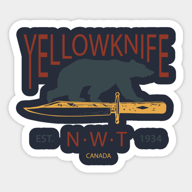 Yellowknife Canada Sticker by BoldlyGoingNowhere